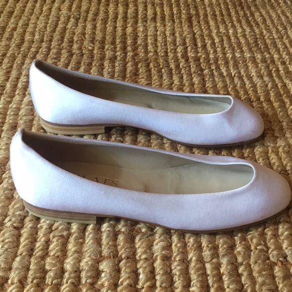 Unused white satin wedding flats by "Flats" - Picture 3 of 5